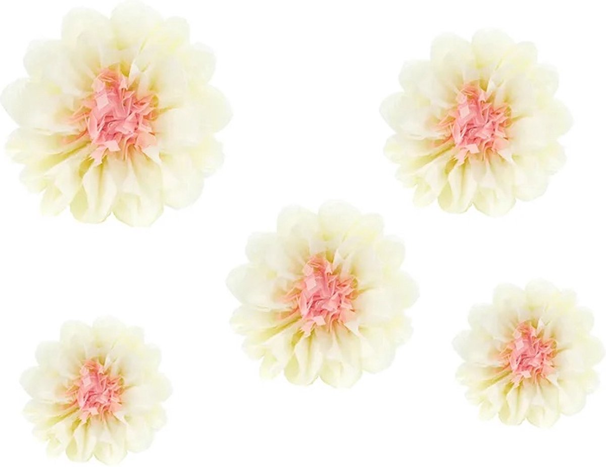 Bloemendecoratie | bloemen tafelversiering | 5 stuks tafedecoratie | Tissue